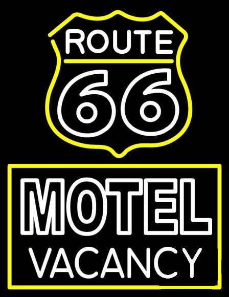 Custom Route 66 Motel Vacancy Neon Sign Real Neon Light