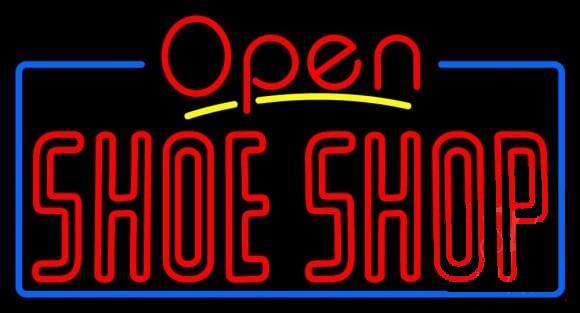Custom Shoe Shop Open Neon Sign Real Neon Light