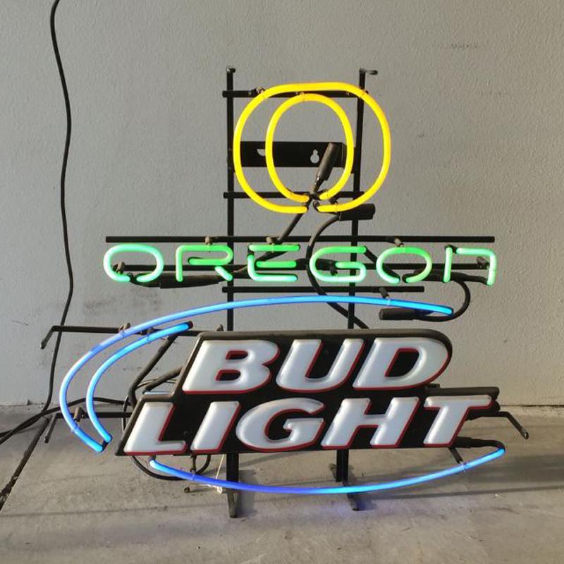 Custom Bud Light Oregon Neon Sign