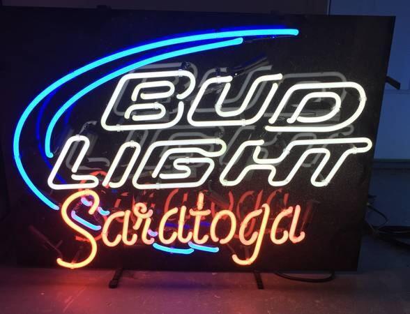 Custom Bud Light Saratoga Neon Sign Real Neon Light