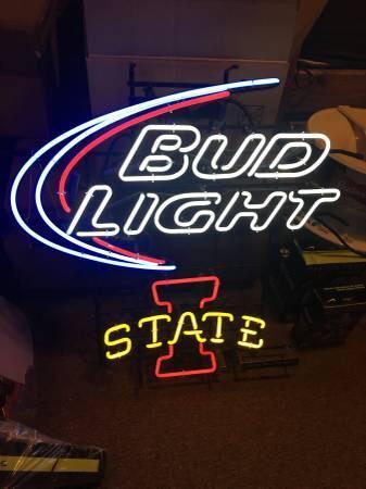 Custom Bud Light State Neon Sign Real Neon Light
