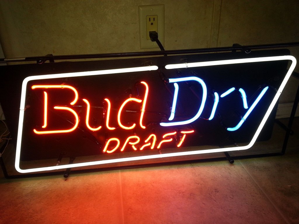 Custom Bud Dry Draft Neon Sign