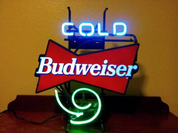 Custom Budweiser Cold Neon Sign Real Neon Light
