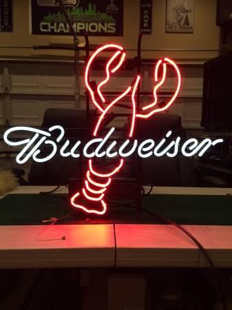 Custom Budweiser Lobster Neon Sign Real Neon Light