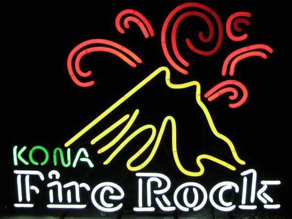 Custom Kona Fire Rock Neon Sign Real Neon Light