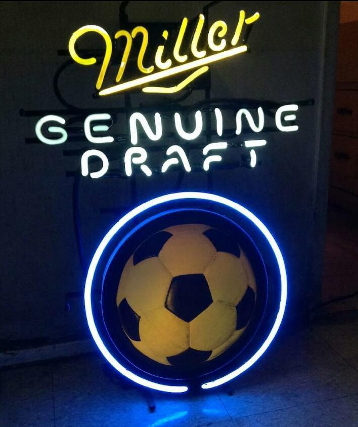 Custom Miller Genuine Draft Soccer Neon Sign Real Neon Light