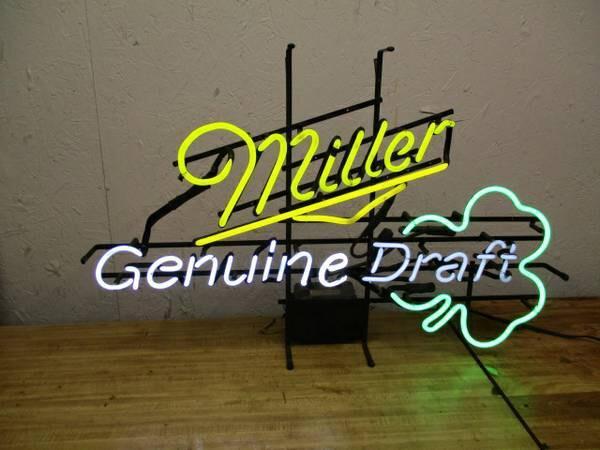 Custom Miller Genuine Draft Neon Sign Real Neon Light
