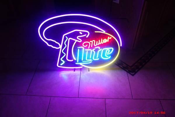 Custom Miller Lite Cobra Neon Sign Real Neon Light
