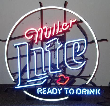 Custom Miller Lite Ready To Drink Neon Sign Real Neon Light