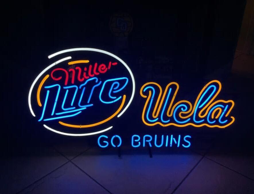 Custom Miller Lite UCLA NCAA Sports Neon Sign Real Neon Light
