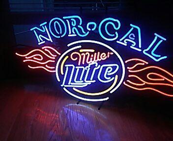 Custom Nor.cal Miller Lite s Neon Sign Real Neon Light