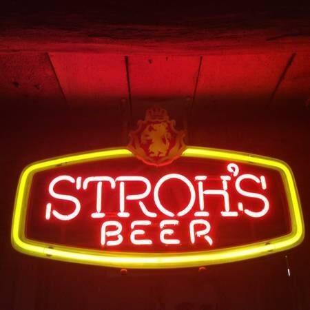 Custom Stroh's beer Neon Sign Real Neon Light