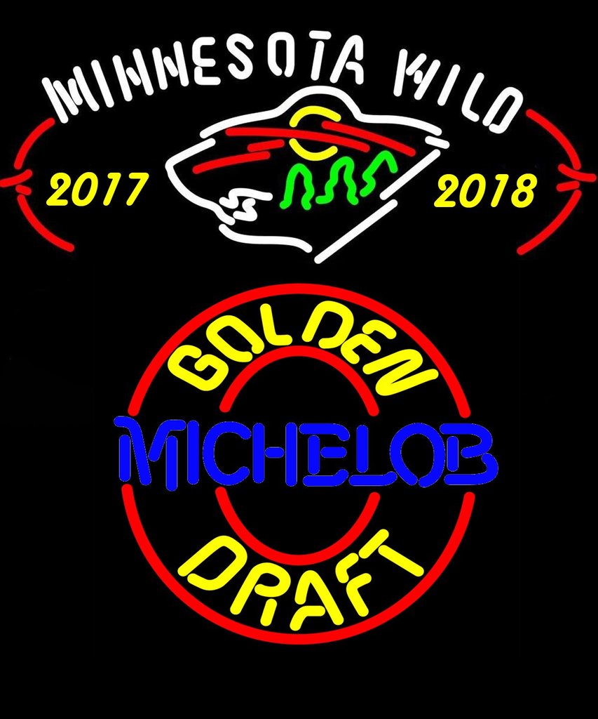 Custom Michelob Golden Draft Minnesota Wild NHL Sports Neon Sign Blue
