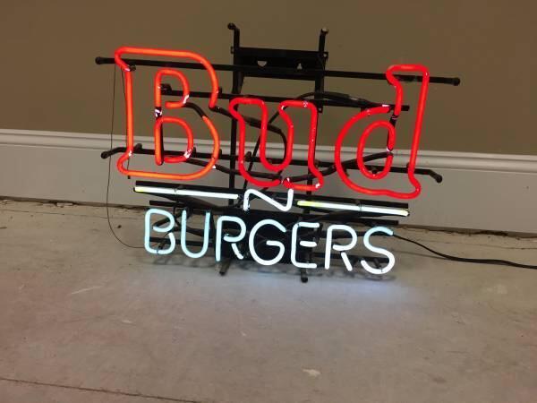 Custom Bud Burgers Neon Sign Real Neon Light