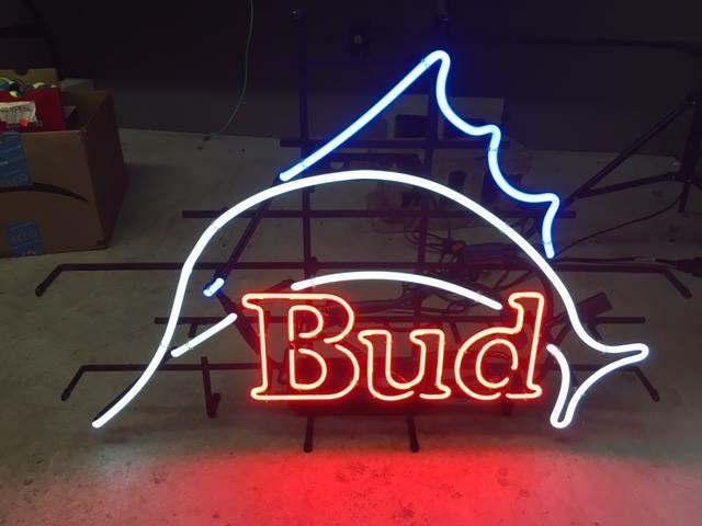 Custom Bud Fish Neon Sign Real Neon Light