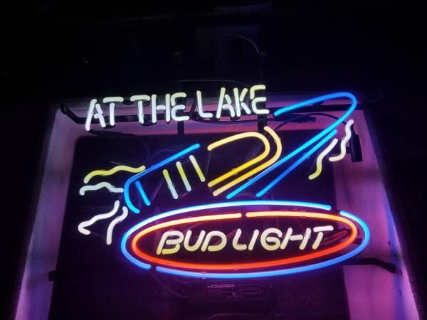 Custom Bud Light At The Lake Neon Sign Real Neon Light