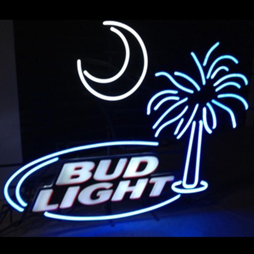 Custom Bud Light Moon Neon Sign Real Neon Light