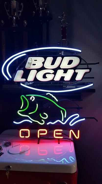 Custom Bud Light Open Neon Sign Real Neon Light