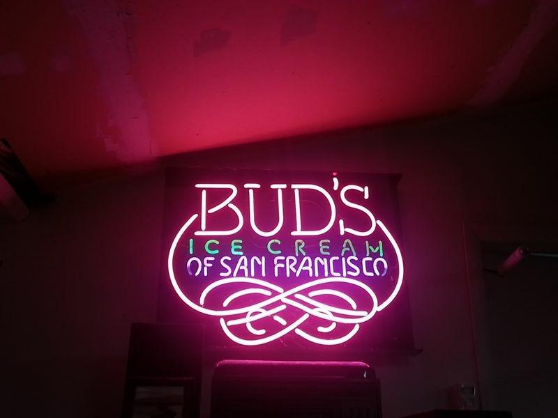 Custom Bud's Ice Cream Neon Sign Real Neon Light
