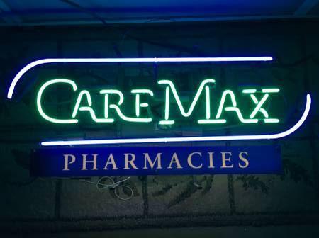 Custom Caremax Pharmacy Neon Sign Real Neon Light