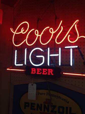 Custom Coors Light Beer Neon Sign Real Neon Light