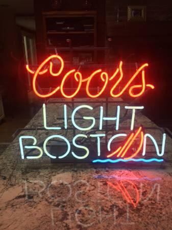 Custom Coors Light Boston Neon Sign Real Neon Light
