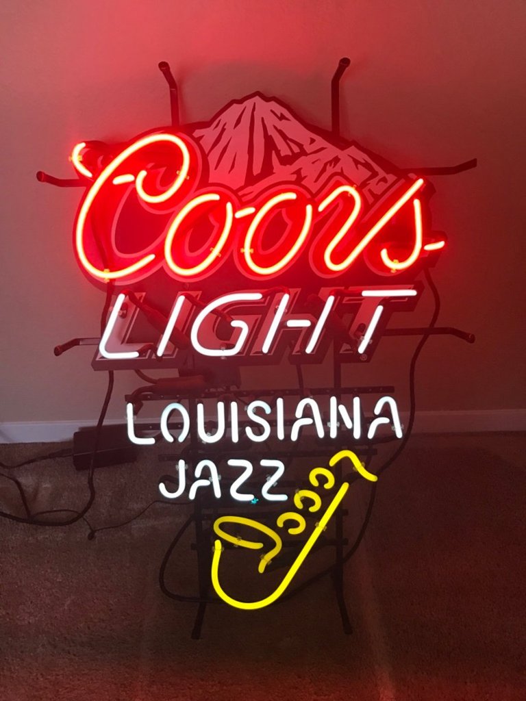 Custom Coors Light Louisiana Jazz Neon Sign Real Neon Light