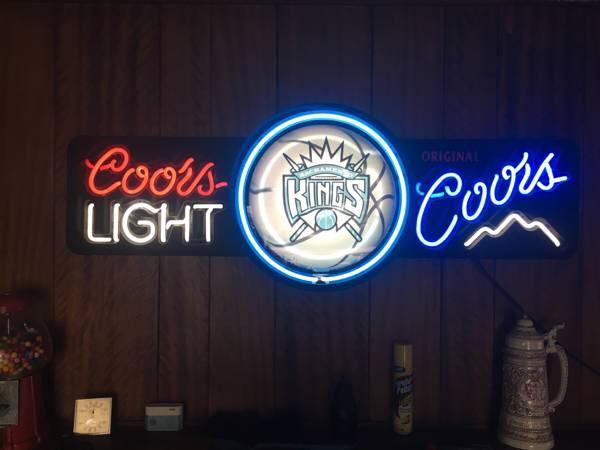 Custom Coors Light sacramento kings Neon Sign Real Neon Light