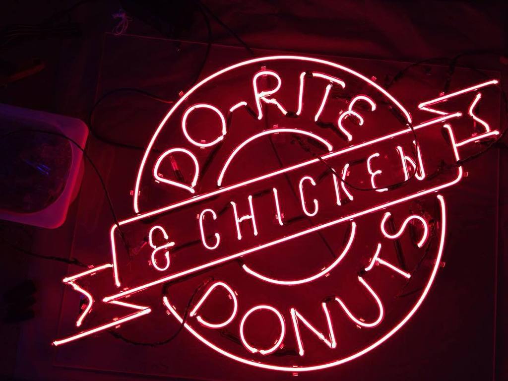 Custom Do Rite Chicken Donuts Neon Sign Real Neon Light
