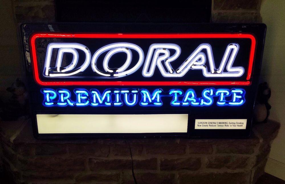 Custom Doral Premium Taste Neon Sign Real Neon Light