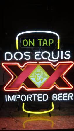 Custom Dos Equis Imported Beer On Tap Neon Sign Real Neon Light