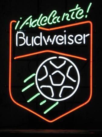 Custom I adelante Mexican Soccer Budweiser Neon Sign Real Neon Light