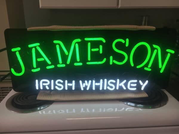 Custom Jameson Irish Whiskey Neon Sign Real Neon Light