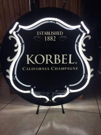 Custom Korbel California Champagne Neon Sign Real Neon Light