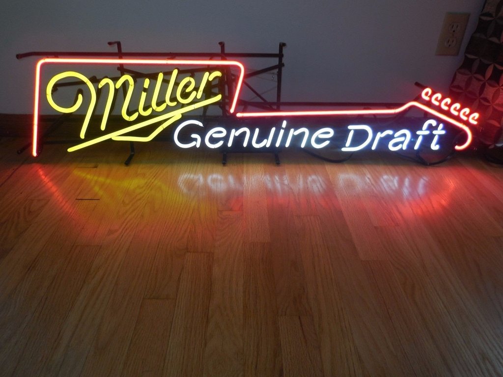 Custom Miller lite Genunine Draft Neon Sign