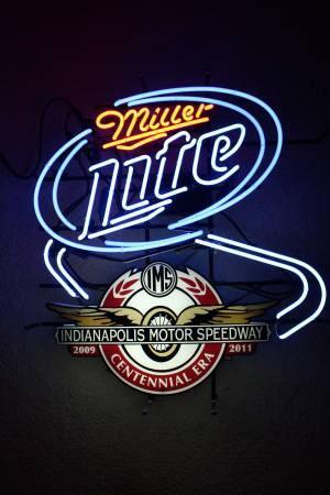 Custom Miller Lite Indianapolis Motor Speedway Neon Sign Real Neon Light