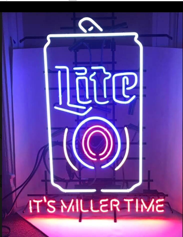 Custom Miller Lite Its Miller Time Neon Sign Real Neon Light