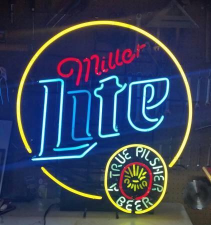 Custom Miller Lite Neon Sign Real Neon Light