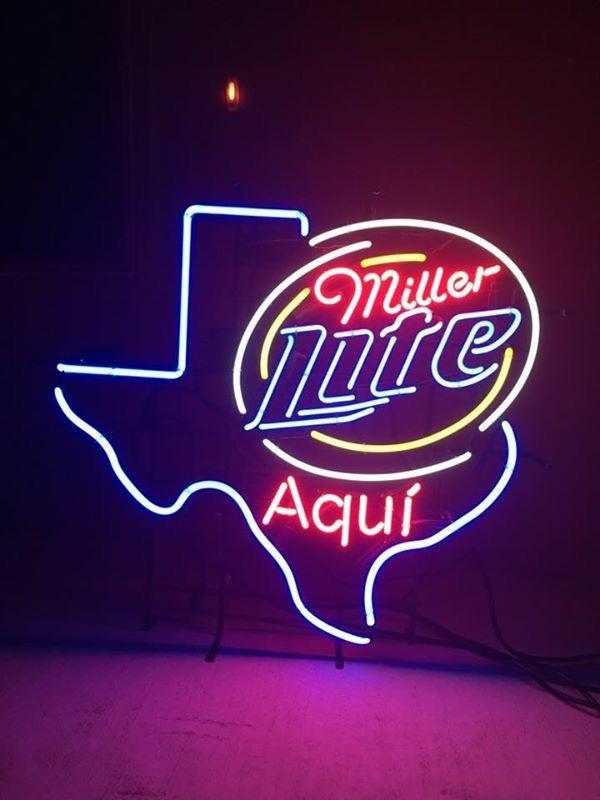 Custom Miller Lite Texas Neon Sign Real Neon Light