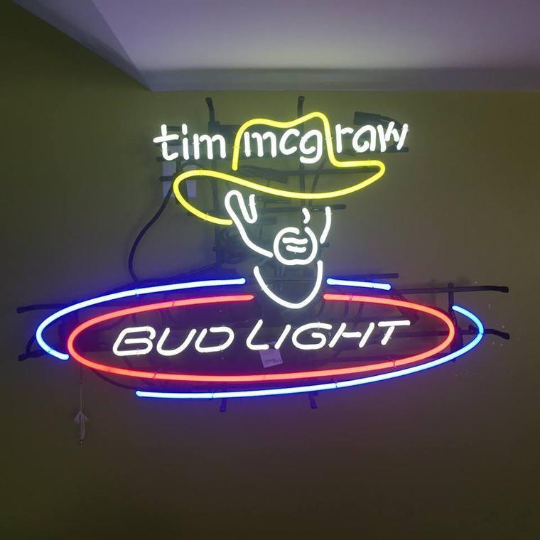 Custom Bud Light Tim McGraw Neon Sign