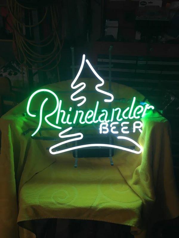 Custom Rhinelander Beer Neon Sign Real Neon Light
