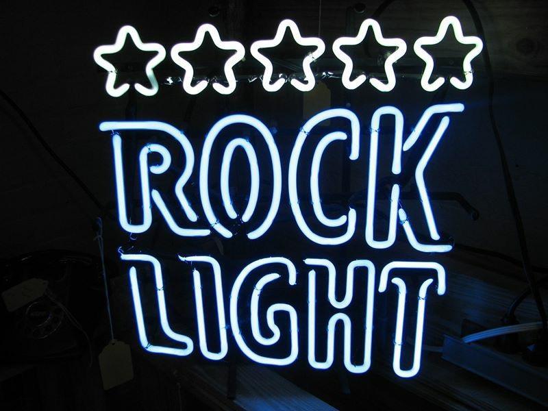 Custom Rock Light Beer Neon Sign Real Neon Light