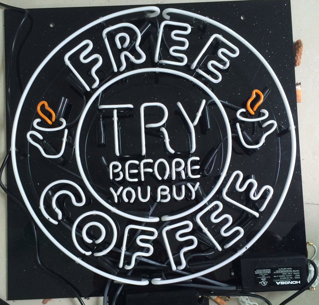Custom Free Try Coffee Neon Sign