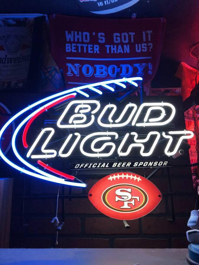 Custom Bud light San Francisco 49ers NFL Sports Neon Sign Tube Neon Light