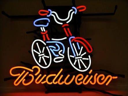 Custom Budweiser Bike Bicycle Neon Sign Tube Neon Light