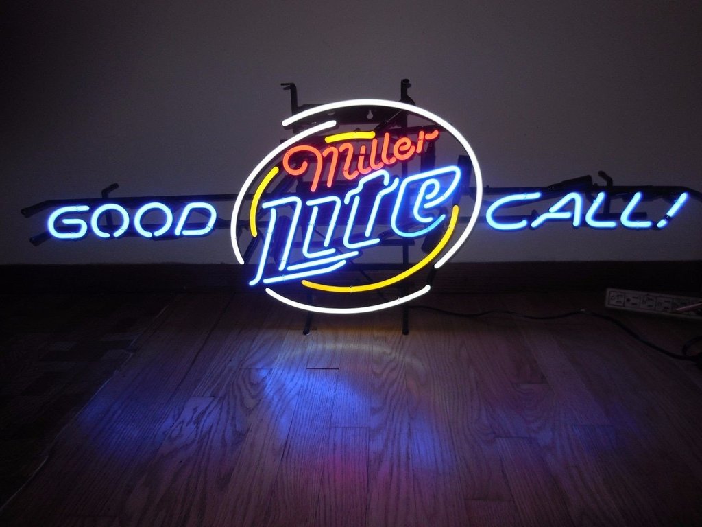 Custom Miller Lite Good Call Neon Sign