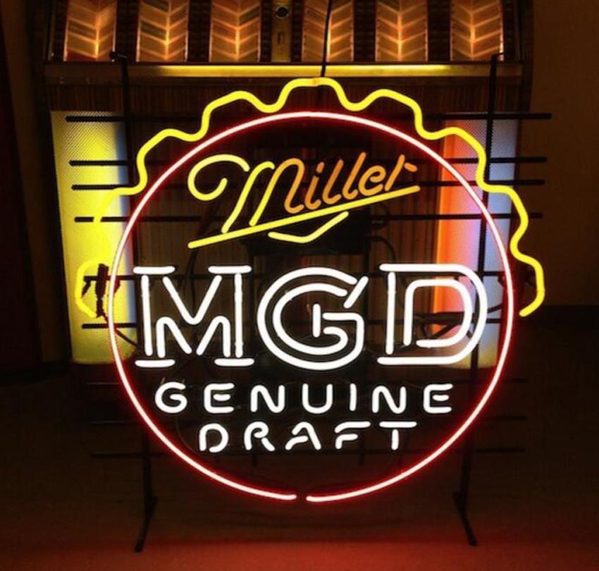 Custom Miller Lite MGD Genunine Draft Neon Sign