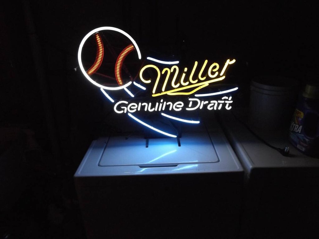 Custom Miller Genuine Draft Baseball Neon Sign Tube Neon Light