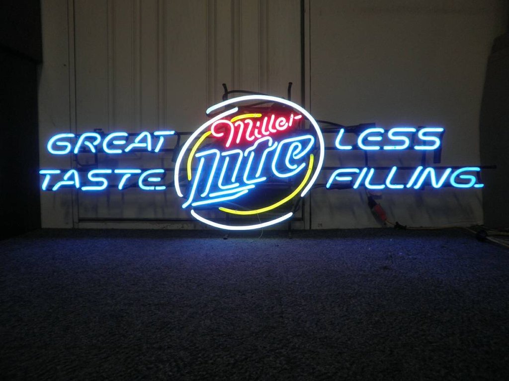 Custom Miller Lite Geat Less Taste Filling Neon Sign Tube Neon Light