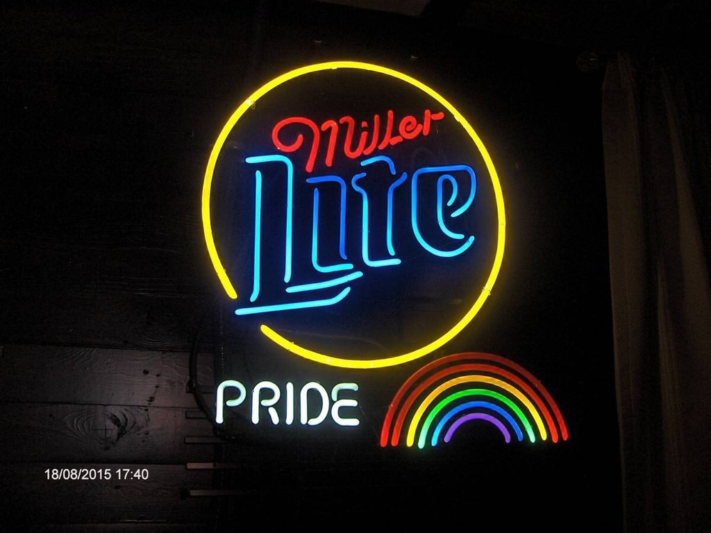 Custom Miller Lite Pride Rainbowl Neon Sign Tube Neon Light